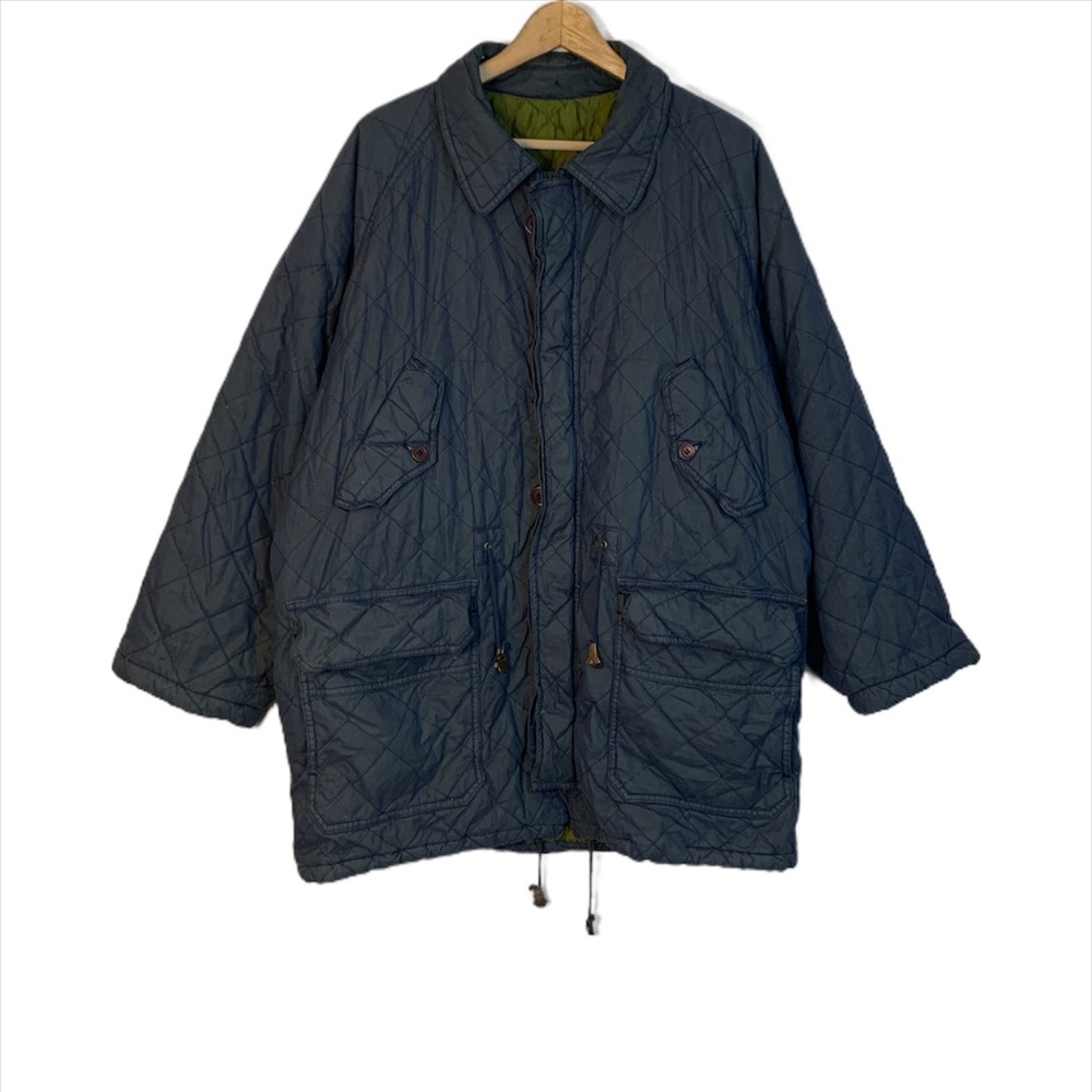 Massimo Dutti Quilted Jacket - Dark Blue